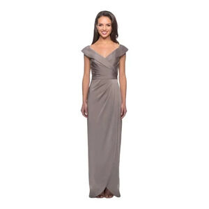 La Femme Style 25206 Pewter Gown Size 16